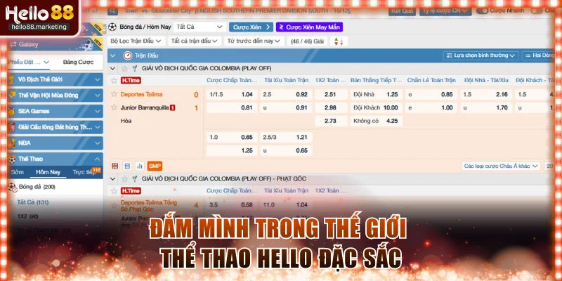 Đắm mình trong thế giới Thể thao Hello đặc sắc